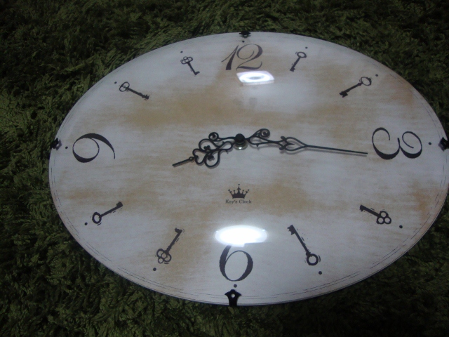 春先取りの 壁掛け時計 アンティーク キー 送料無料 ラージキー